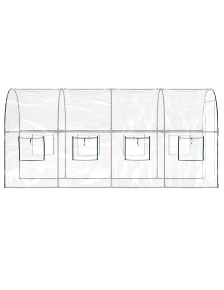 Прозрачна оранжерия 160x400x190 см PVC и стомана с прахова боя