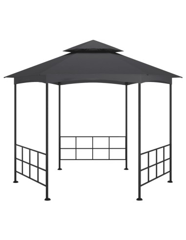 Беседка със странични стени, 3,1x2,7 м, антрацит