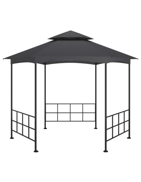 Беседка със странични стени, 3,1x2,7 м, антрацит