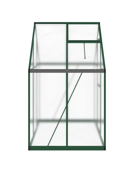 Оранжерия с основа рамка зелен 169x114x195 см алуминий