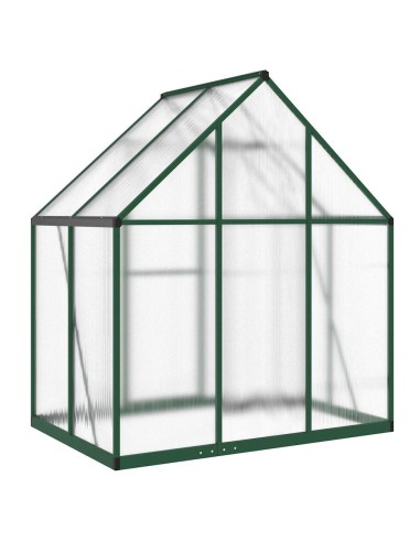 Оранжерия с основа рамка зелен 169x114x195 см алуминий