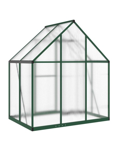 Оранжерия с основа рамка зелен 169x114x195 см алуминий