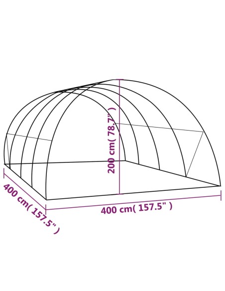 Оранжерия 16 м² 4x4x2 м
