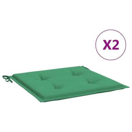 Възглавници за столове 2 бр зелени 50x50x3 см Оксфорд плат