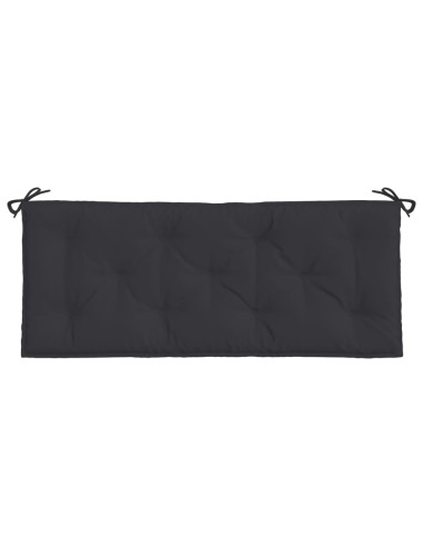 Възглавници за градински пейки 2 бр черно 120x50x7 см плат