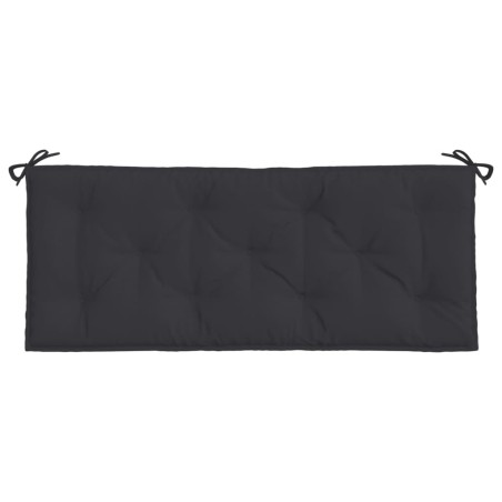 Възглавници за градински пейки 2 бр черно 120x50x7 см плат