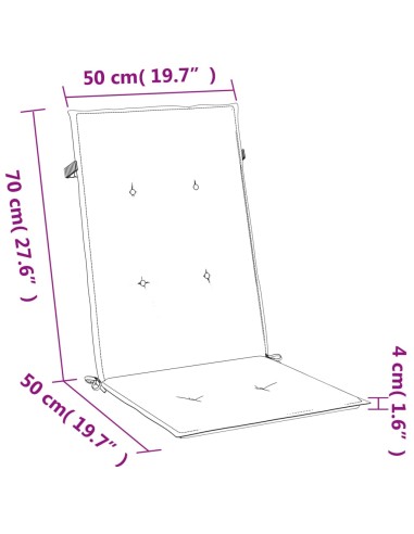 Възглавници за стол 6 бр меланж таупе 120x50x4 см плат