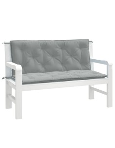 Възглавници за градински пейки 2 бр меланж сив 120x50x7 см