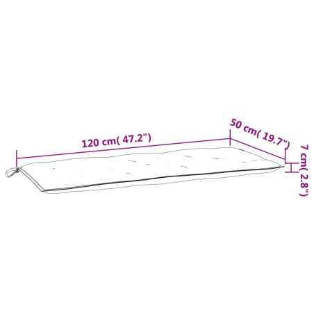 Възглавници за градински пейки 2 бр таупе 120x50x7 см плат
