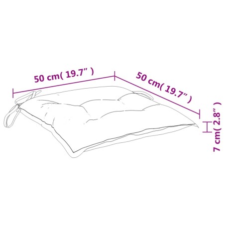 Възглавници за столове 4 бр тюркоаз 50x50x7 см Оксфорд плат