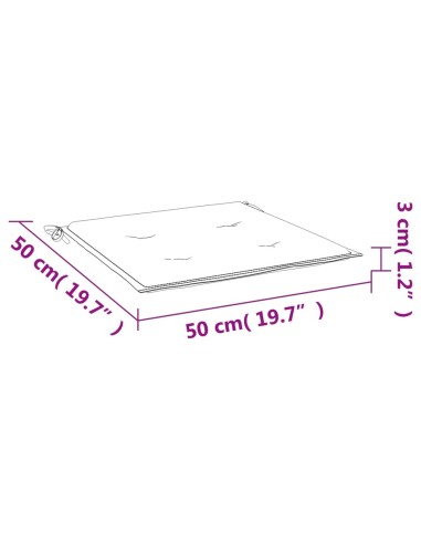 Възглавници за столове 4 бр сиво каре 50x50x3 см Оксфорд плат