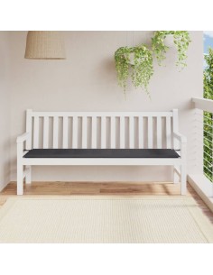 Възглавница за градинска пейка антрацит 180x50x3см оксфорд плат