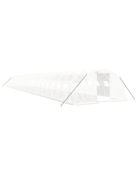 Оранжерия със стоманена рамка бяла 96 м² 24x4x2 м