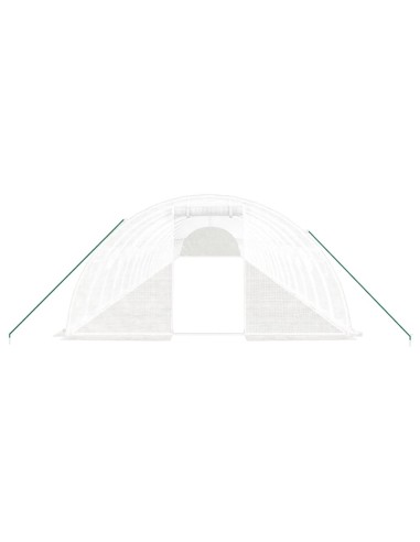 Оранжерия със стоманена рамка бяла 96 м² 24x4x2 м