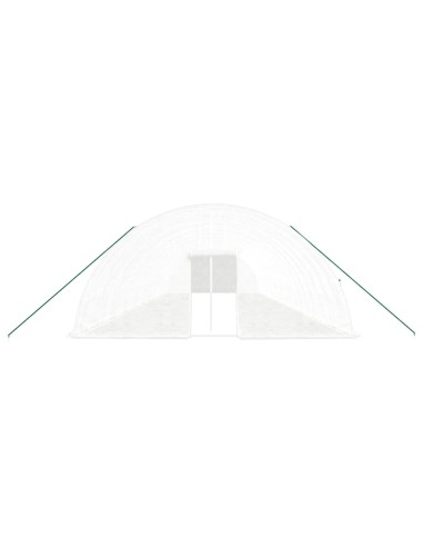 Оранжерия със стоманена рамка бяла 120 м² 20x6x2,85 м