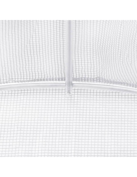 Оранжерия със стоманена рамка бяла 120 м² 20x6x2,85 м
