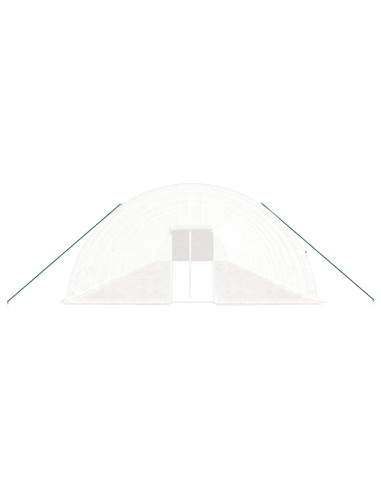 Оранжерия със стоманена рамка бяла 144 м² 24x6x2,85 м
