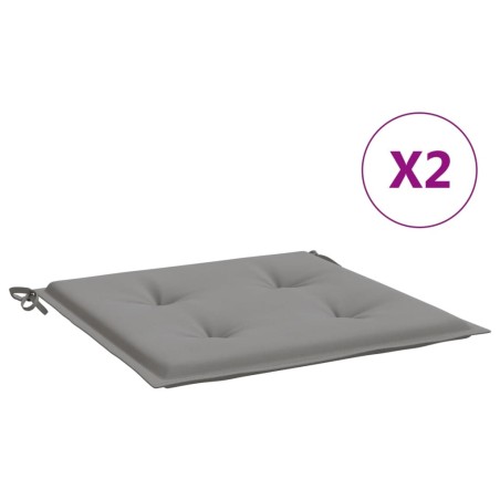 Възглавници за столове 2 бр сиви 50x50x3 см Оксфорд плат