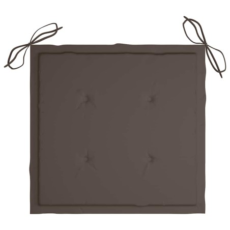 Възглавници за столове 4 бр таупе 40x40x4 см Оксфорд плат