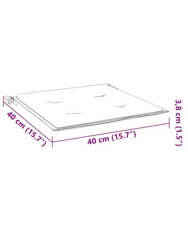 Възглавници за столове 4 бр таупе 40x40x4 см Оксфорд плат