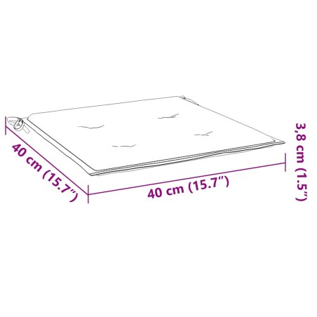 Възглавници за столове 4 бр таупе 40x40x4 см Оксфорд плат