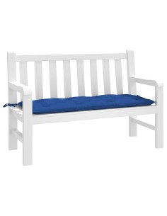 Възглавница за градинска пейка синя 120x50x7 см оксфорд плат