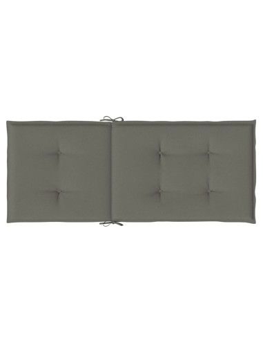 Възглавници за стол 4 бр меланж тъмносиви 120x50x4 см плат