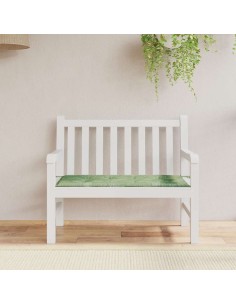 Възглавница за градинска пейка с листа 120x50x4 см оксфорд плат