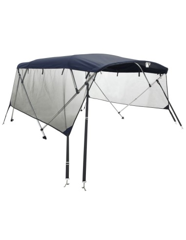 Тента за лодка с 4 дъги мрежести страници 243x(230-244)x137 см