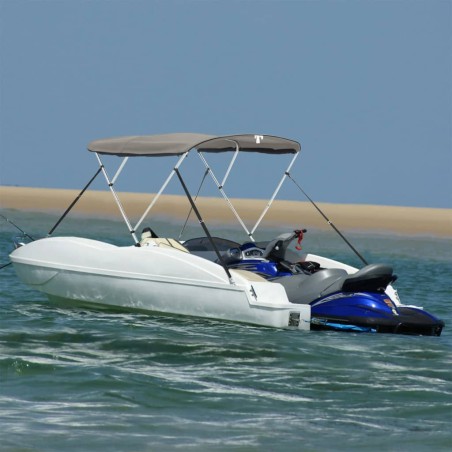 Тента за лодка с 3 дъги мрежести страници 183x(154-167)x137 см