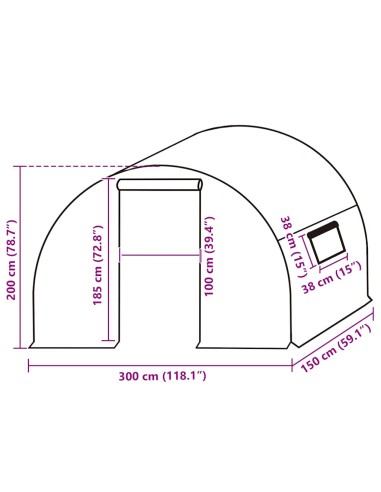 Резервно покривало за парник (4,5 м²), 3x1,5x2 см, прозрачно