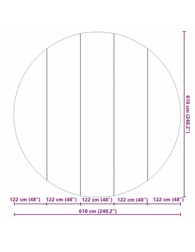 Покривало за дъното на басейна Светлосиво Ø 610 см