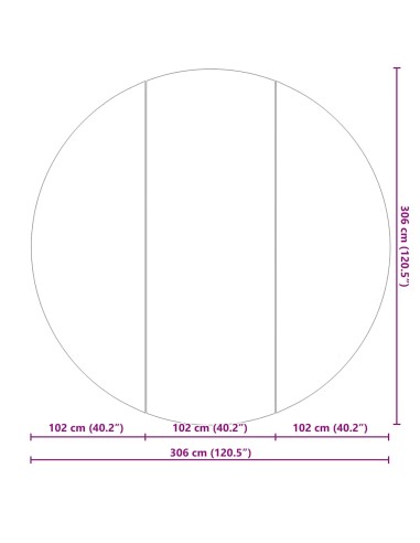 Покривало за дъното на басейна Черно Ø 306 см