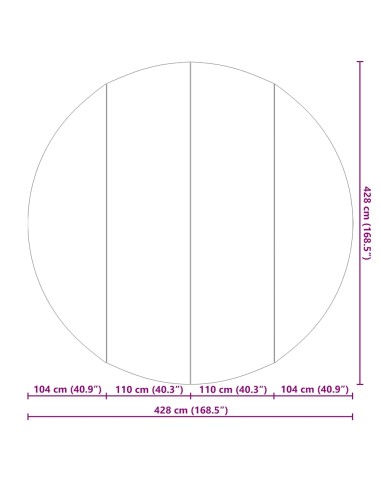 Покривало за дъното на басейна Черно Ø 428 см