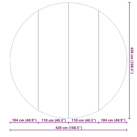 Покривало за дъното на басейна Черно Ø 428 см