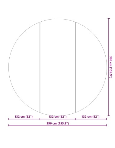 Покривало за дъното на басейна Черно Ø 396 см