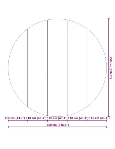 Покривало за дъното на басейна Черно Ø 550 см