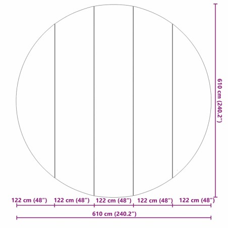 Покривало за дъното на басейна Черно Ø 610 см