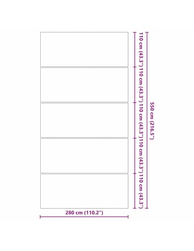 Покривало за дъното на басейна Черно 550 x 280 cm