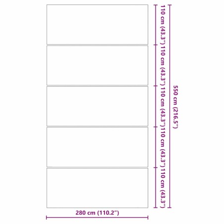 Покривало за дъното на басейна Черно 550 x 280 cm