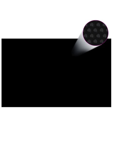 Покривало за басейн, полиетиленово, черно, правоъгълно, 8 х 5 м.