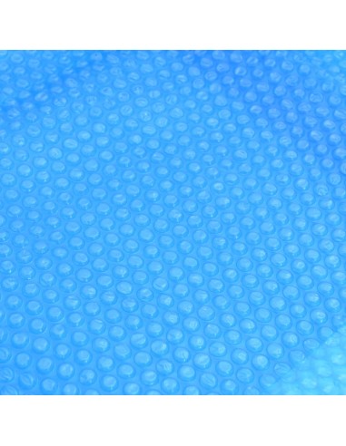 Плаващо соларно кръгло покривало за басейн, PE, 381 см, синьо