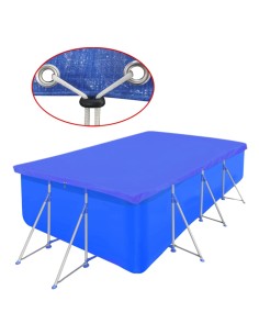 Покривало за басейн PE правоъгълно 90 г/м² 394x207 см