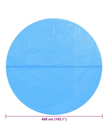 Кръгло покривало за басейн 488 см, син цвят