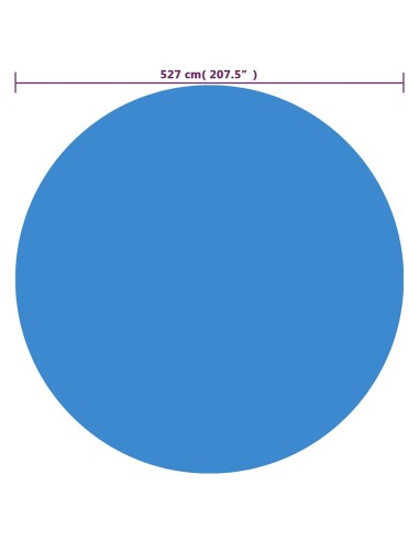 Покривало за басейн, синьо, 527 см, PE