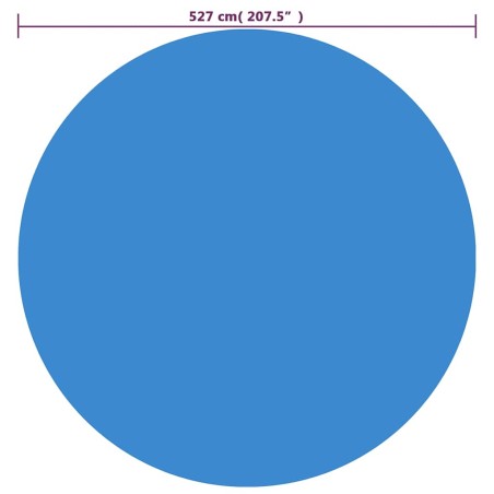 Покривало за басейн, синьо, 527 см, PE