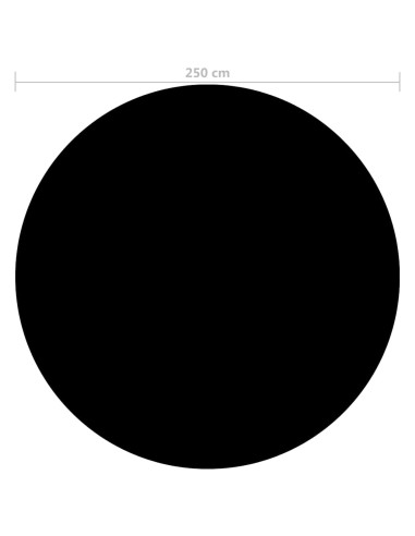 Покривало за басейн, черно, 250 см, PE