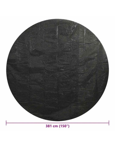 Покривало за басейн, черно, 381 см, PE