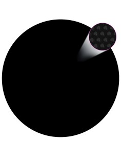 Покривало за басейн, черно, 417 см, PE