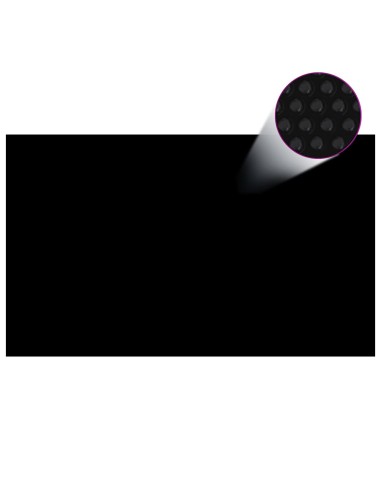 Правоъгълно покривало за басейн, 1000x600 см, PE, черно